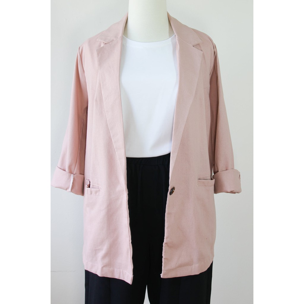 💖FREESHIP💖 Áo Khoác Blazer Linen Mùa Hè TokyoKei - Mỏng. Nhẹ - TAH125 | BigBuy360 - bigbuy360.vn