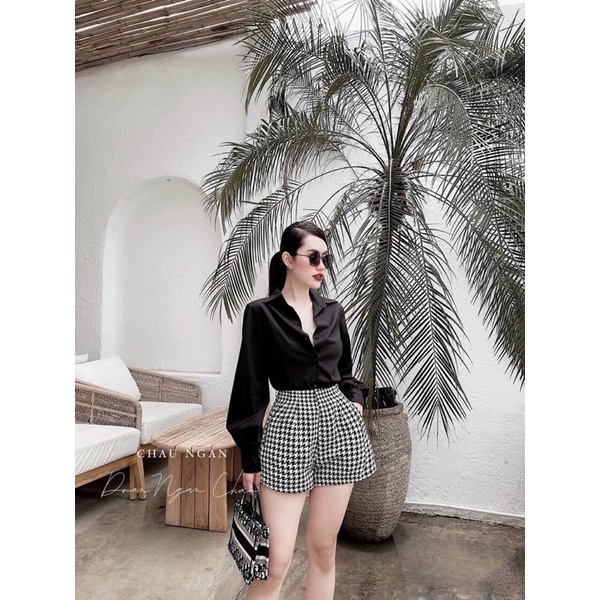 Vải tex tweed răng sói đủ màu ib