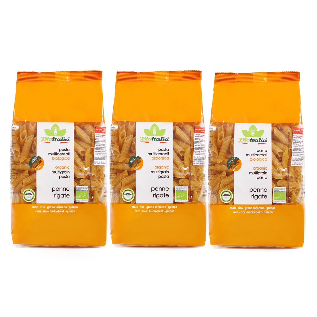 Nui Ống dài Multigrain Hữu Cơ Gluten Free BioItalia (340g) - Lốc 3 Gói