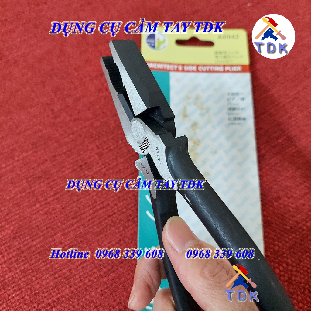 Kìm điện cán trần kìm nguội 9&quot;/225mm cao cấp A0042 BUDDY (Đài Loan)