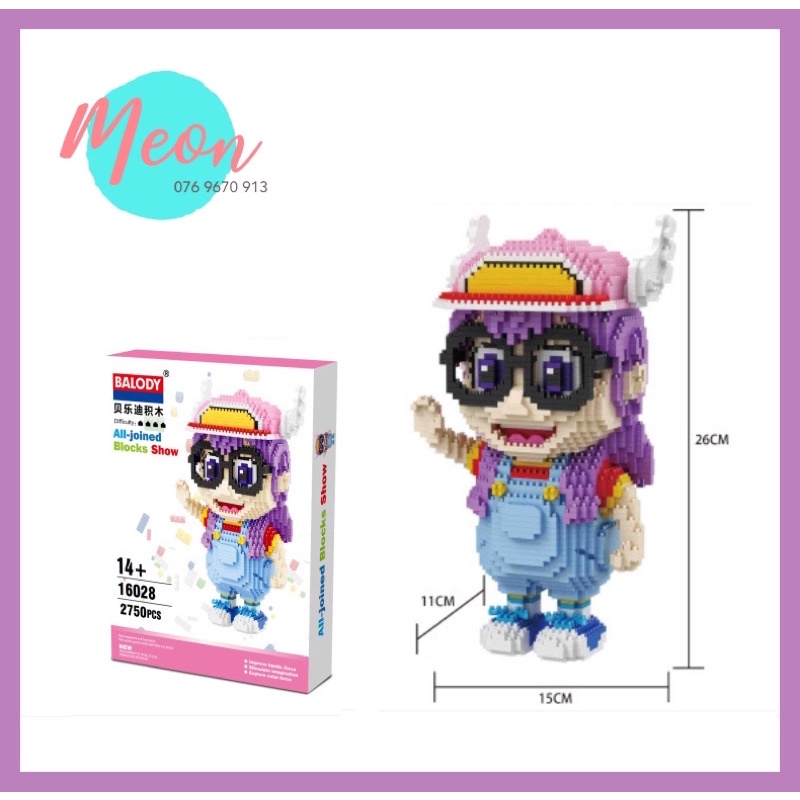 Mini Block xếp hình lego - Norimaki Arale - 3090 pcs - Size XL