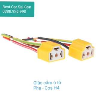 2 giắc cắm đèn Cos - Pha ô tô H4