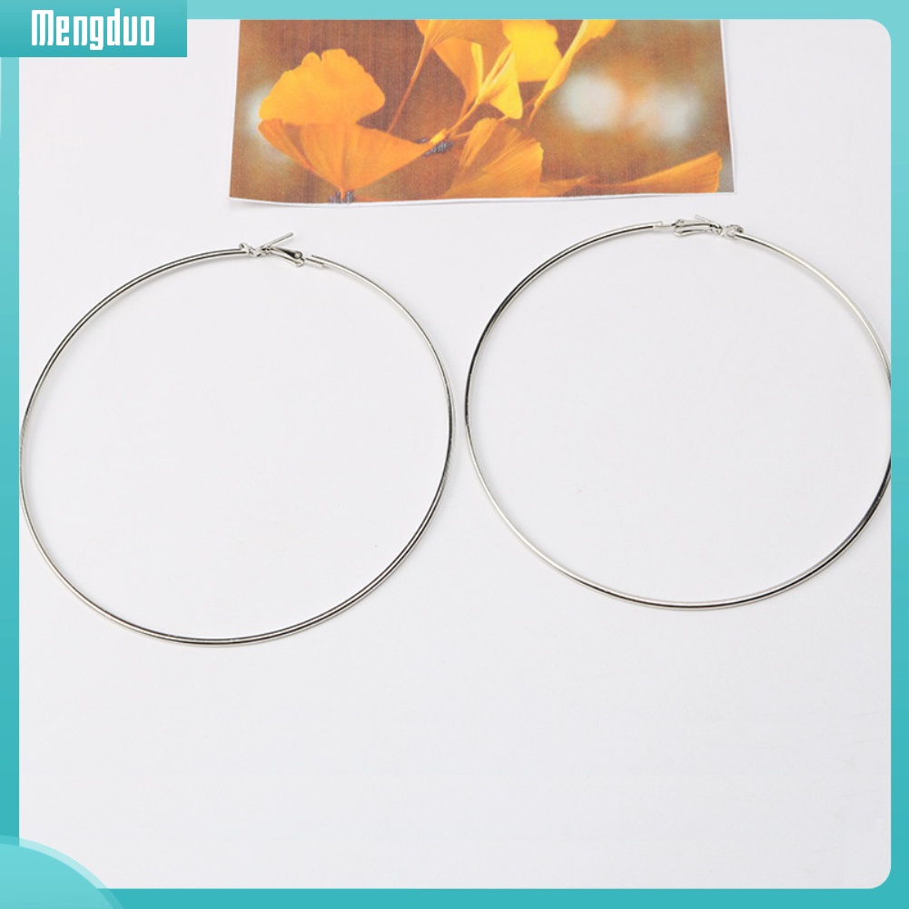 Khuyên Tai Tròn To Bản Thiết Kế Đơn Giản Cá Tính Dành Cho Nữ