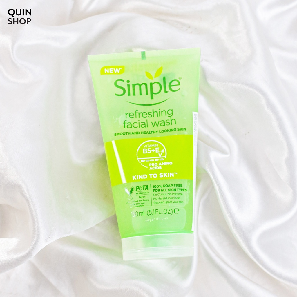 Sữa Rửa Mặt Simple Kind To Skin Refreshing Facial Wash Gel
