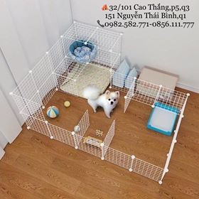 CHUỒNG PET KÈM KHAY VỆ SINH NHỎ GỌN-DỄ LẮP GHÉP, CHUỒNG CHÓ MÈO