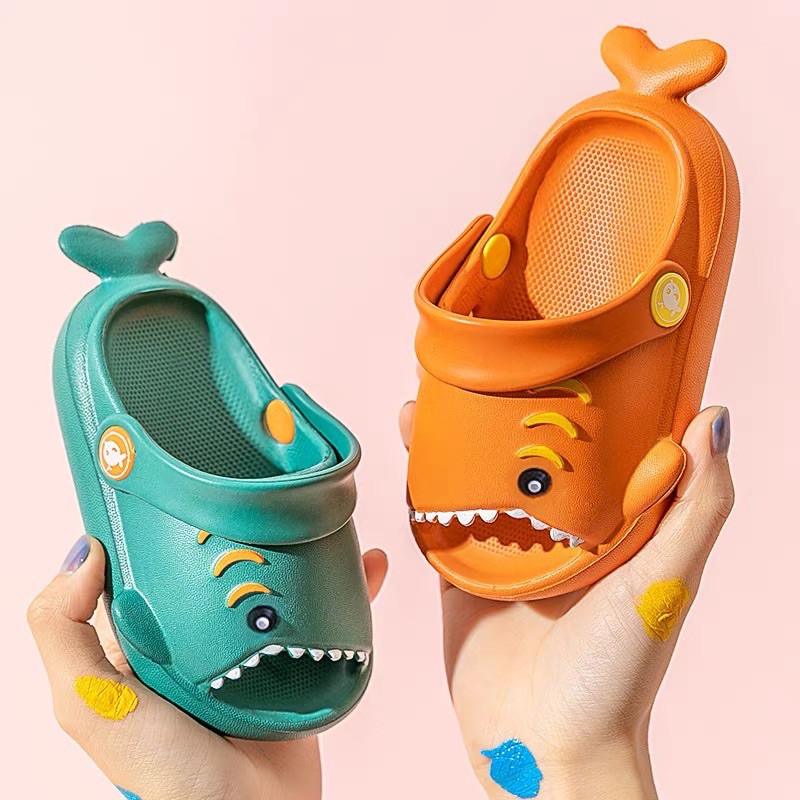 Dép sục Cá Mập cho bé Baby Shark Cheerful Mario Có Quai Hậu siêu nhẹ siêu êm dễ thương cho bé trai bé gái SK3