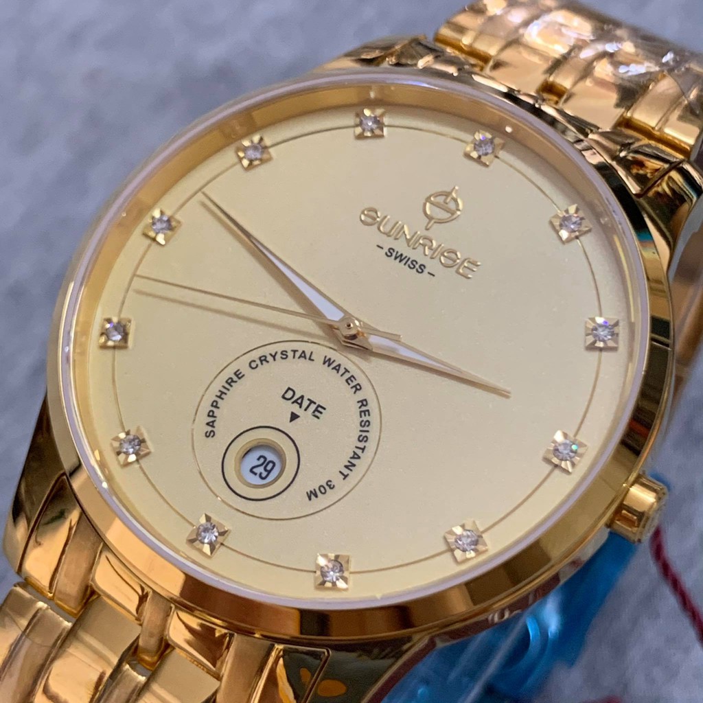 Đồng hồ Sunrise Nam chính hãng Nhật Bản M1138SA.G.V kính saphire chống trầy - bảo hà