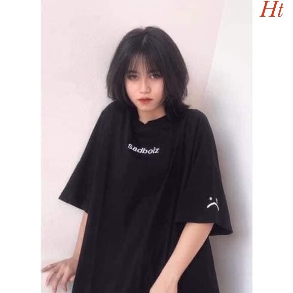 Áo phông unisex form rộng Sad boiz_Áo thun tay cộc nam nữ