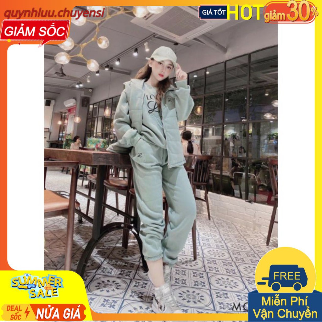 BÁN SỈ SET NỈ BÔNG CHỮ LOVE 3 MÀU CHO NỮ BN26