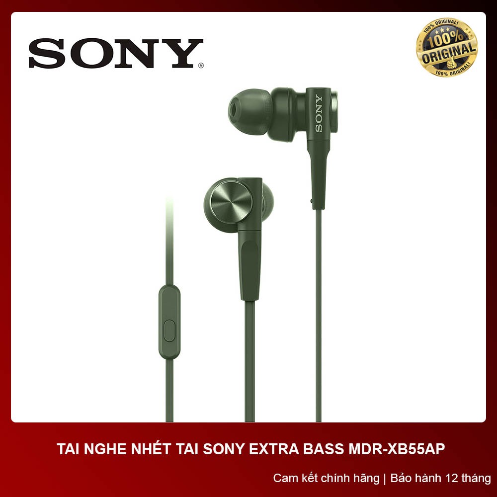 [Mã ELMS05 giảm 5% đơn 300k][CHÍNH HÃNG] Tai nghe nhét tai Sony XB55AP - Bảo hành chính hãng 12 tháng