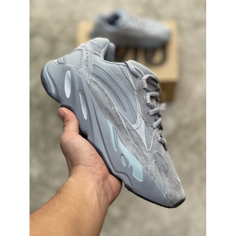 Giày thể thao sneaker  yz 700 phản quang nam nữ  màu blue hospital đế hạt xốp ép hình ảnh tự chụp thật