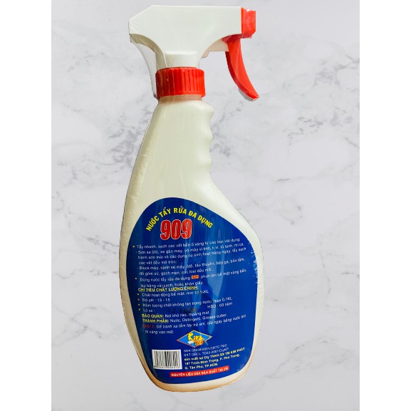 [Chai lớn] Chất tẩy rửa đa dụng đa năng KIFA 909 600ml - tẩy bẩn siêu mạnh, không độc hại, tẩy ố vàng, dầu mỡ