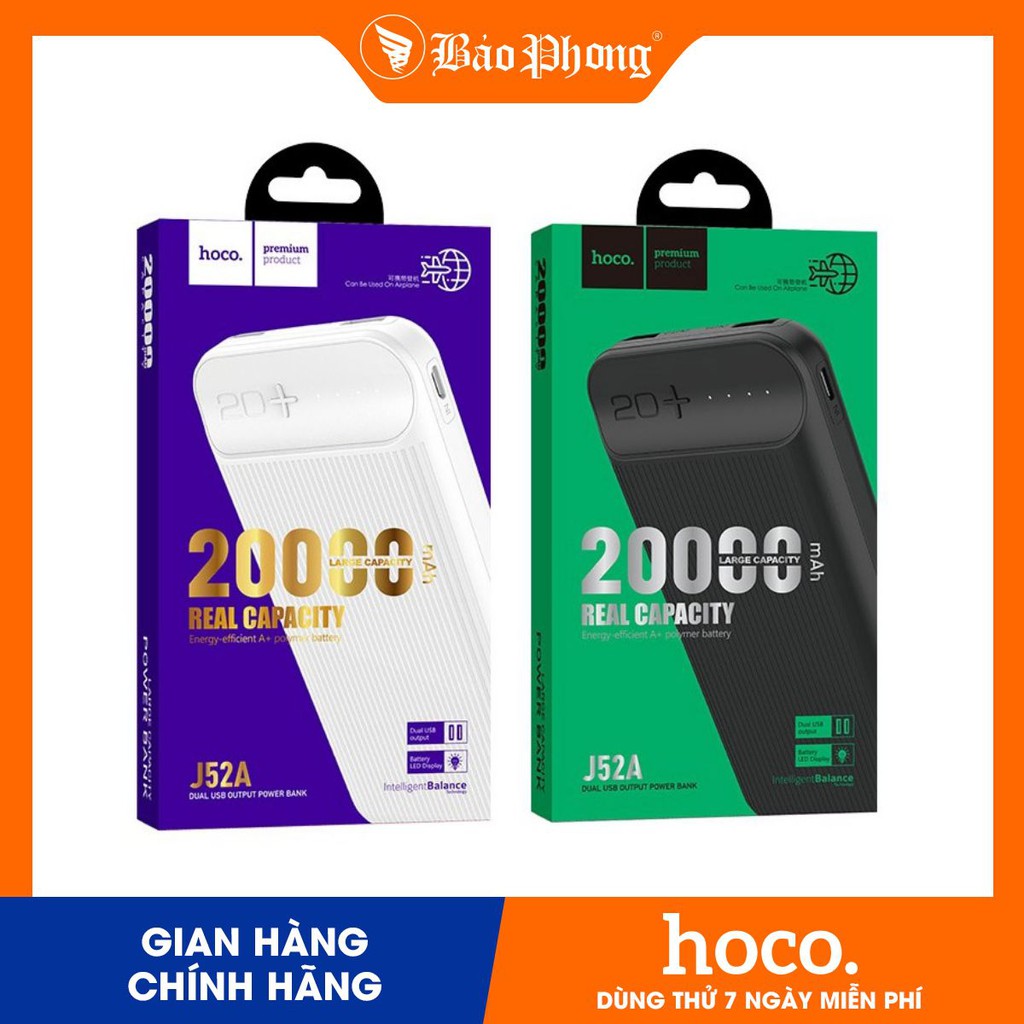 Pin Dự Phòng HOCO J52A 20000mAh 5V/2A