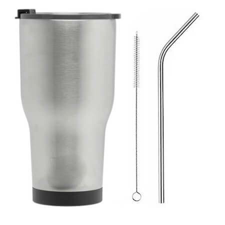 Combo ly giữ nhiệt kèm túi đựng và ống hút dung tích 900ml