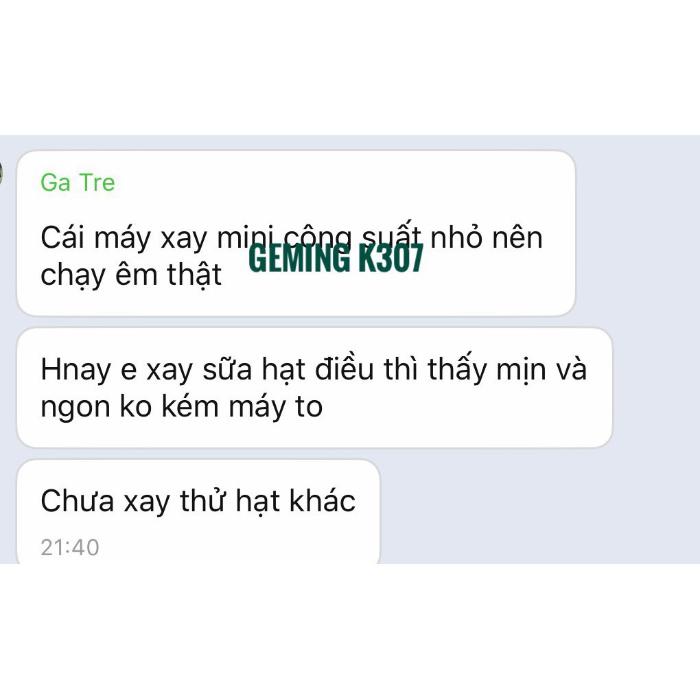 [CHÍNH HÃNG] MÁY LÀM SỮA HẠT, MÁY LÀM SỮA ĐẬU NÀNH MINI ĐA NĂNG SIÊU MỊN GEMING K307