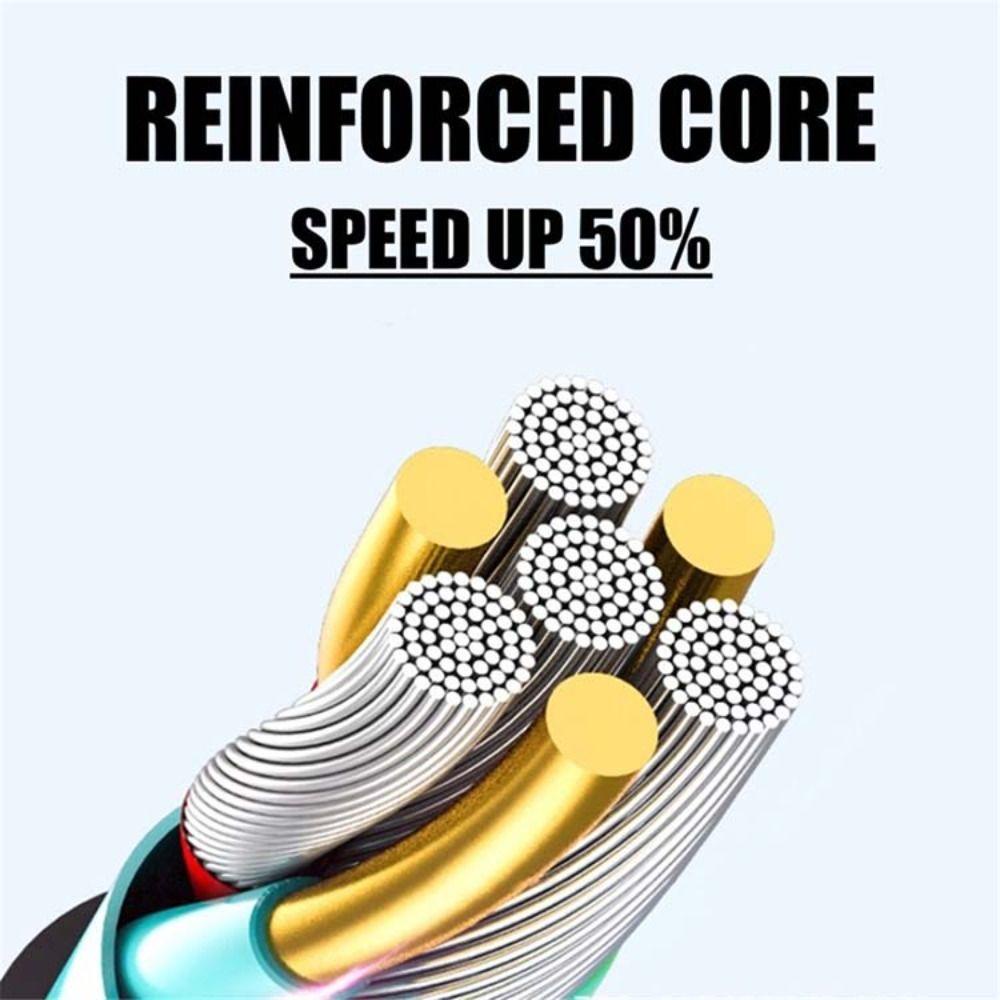 Dây Cáp Sạc Nhanh USB Type C Kỹ Thuật Số 5A Dạng Lò Xo Bện Có Thể Thu Gọn