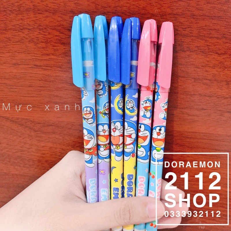 Bút nước xoá được Doraemon đầu gôm mực tím mực xanh