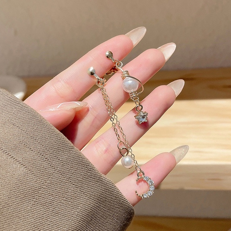 Khuyên Tai Vàng Kiểu Dáng Thời Trang Thanh Lịch Phong Cách Hàn Quốc