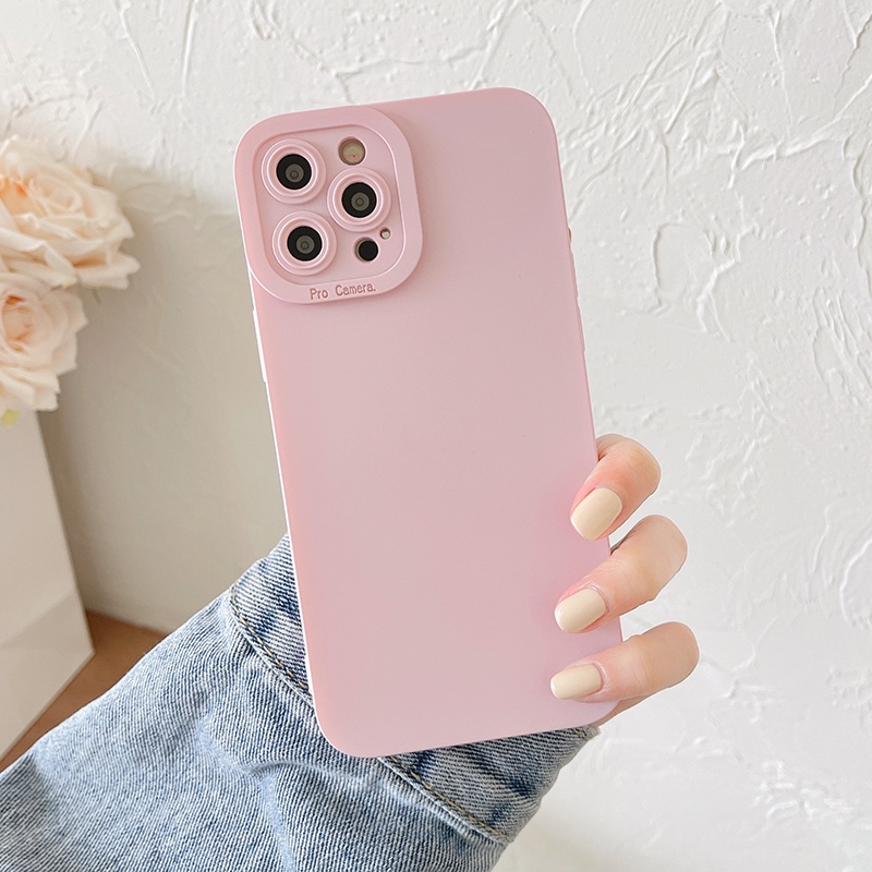 Ốp Điện Thoại Silicone Mềm Màu Kẹo Bảo Vệ Toàn Diện Cho Apple 13 promax 12 11 Pro Max mini X XR XS Max 7 8 Plus