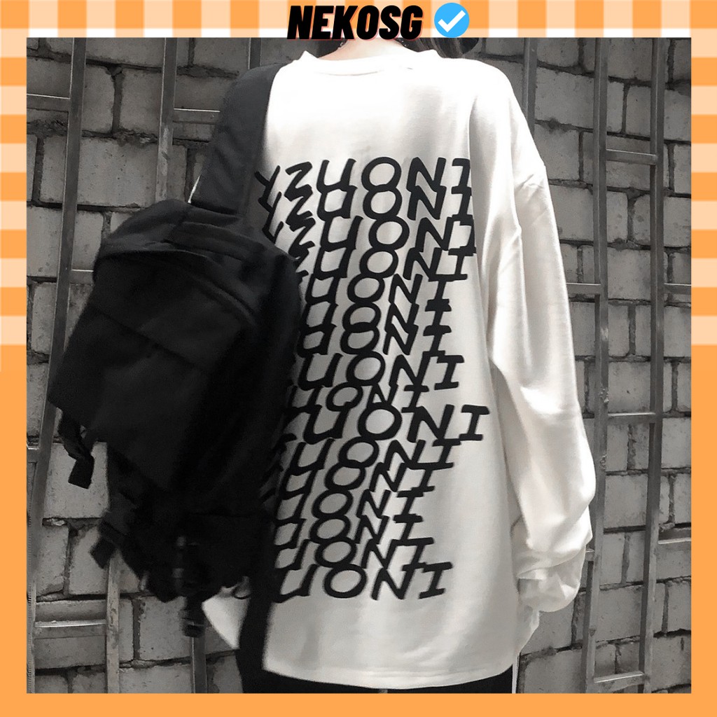 Áo thun tay dài form rộng ZYUONI NEKO.SG, Áo thun Streetwear SWT75