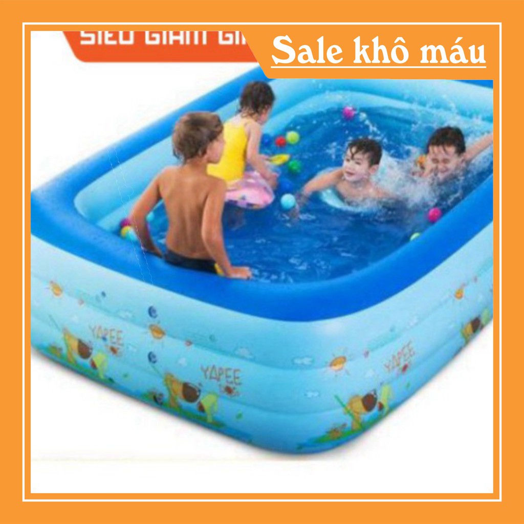 BỂ BƠI PHAO BƠI 1,2M/1,3M/1,5M/1,8M/2,1M CHỮ NHẬT 3 TẦNG