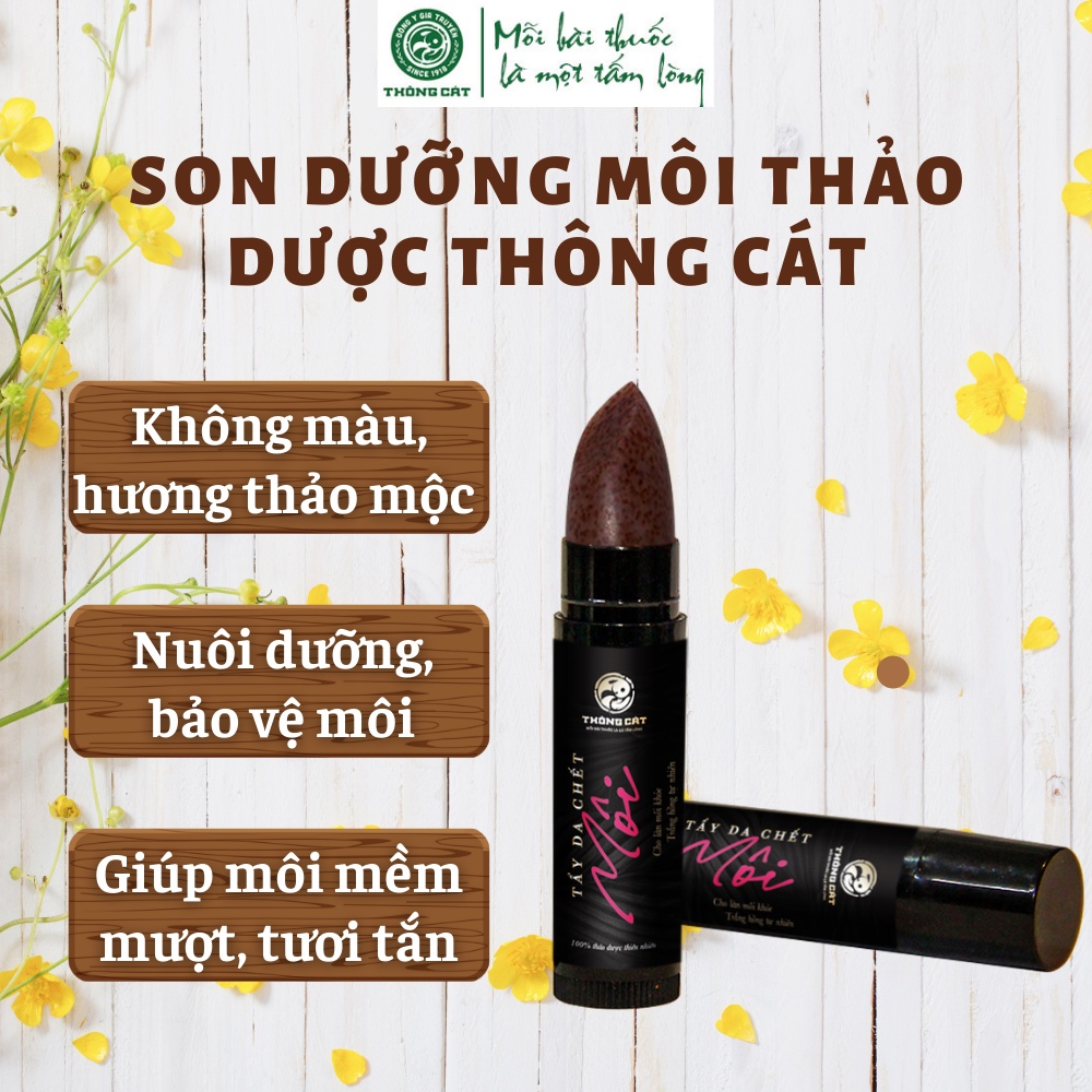 Tẩy tế bào chết môi thảo dược Đông gia truyền Thông Cát - Cho môi thêm hồng, gợi cảm, có sức quyến rũ tự nhiên