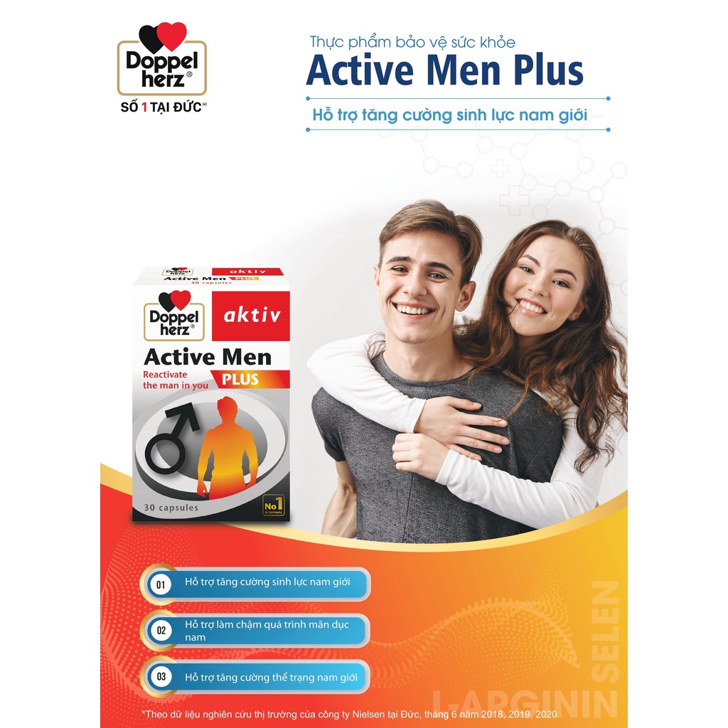 Bộ đôi giải độc gan, hạ men gan, tăng cường sức khỏe nam giới Doppelherz Liver Complex + Active Men Plus (2 hộp 30 viên)