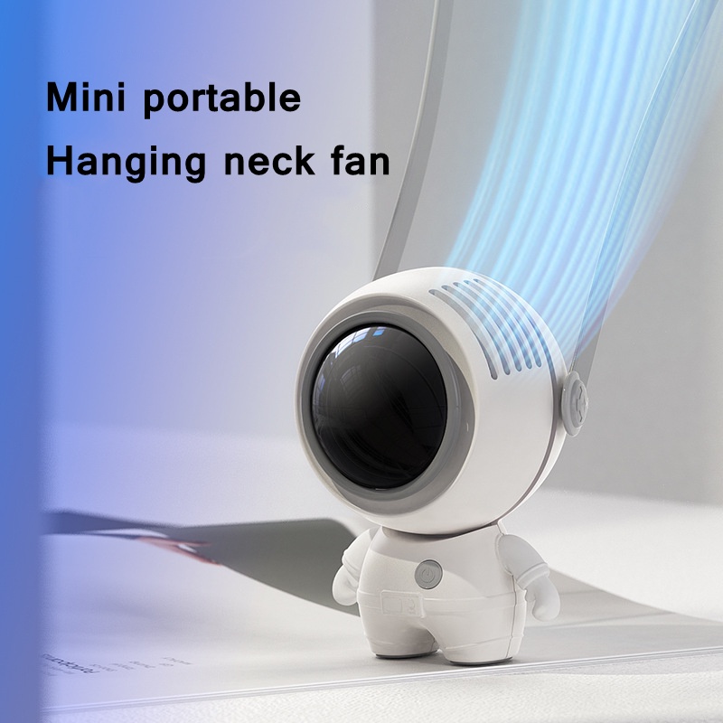 Quạt Làm Mát Mini Cầm Tay Hình Phi Hành Gia 3 Cánh Sạc Cổng USB