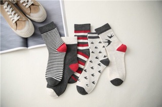 Set 5 #VỚ cổ sọc basic