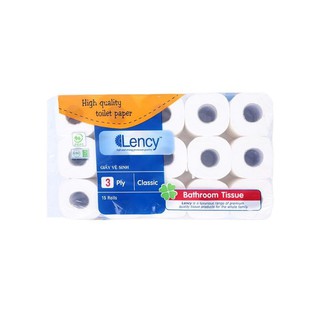 2 cây giấy vệ sinh Lency 15 cuộn cao cấp