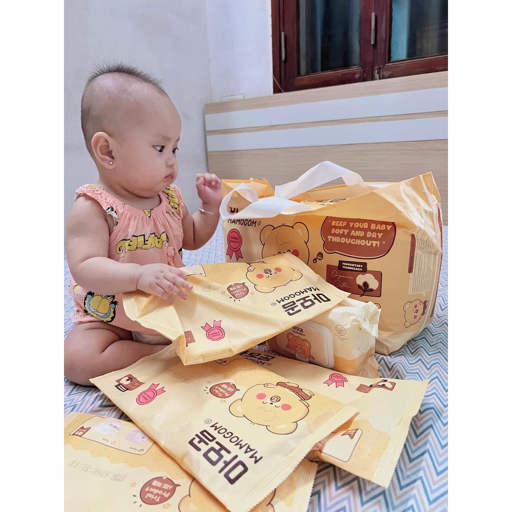 Tã/Bỉm dán/quần Mamogom size NB40/S62/M52/M48/L44/XL40/XXL38