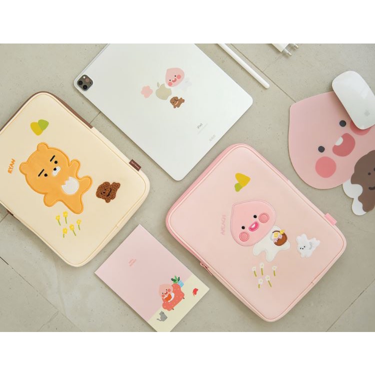 11Inch 12Inch April Shower Tablet Pouch APEACH RAYN Túi Đựng Máy Tính Bảng 11Inch 12Inch In Hình KAKAO FRIENDS Dễ Thương│Túi Đựng Máy Tính Bảng / Laptop / iPad Galaxy Tab 10inch 13inch 14inch 15inch