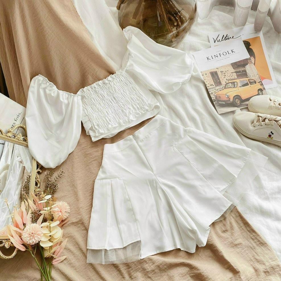 Set đồ nữ cá tính, set quần sóc áo quây đi chơi sang chảnh mùa hè đẹp 8A00084 THVVN