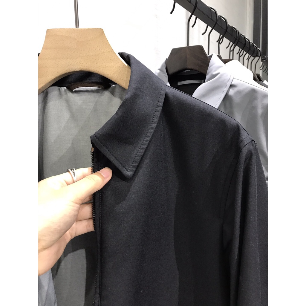 Áo khoác nam thời trang cao cấp Zegna trẻ trung, trơn màu basic