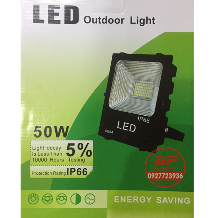 ĐÈN PHA LED SIÊU SÁNG 50W - TIẾT KIỆM ĐIỆN – CHỐNG NƯỚC CAO