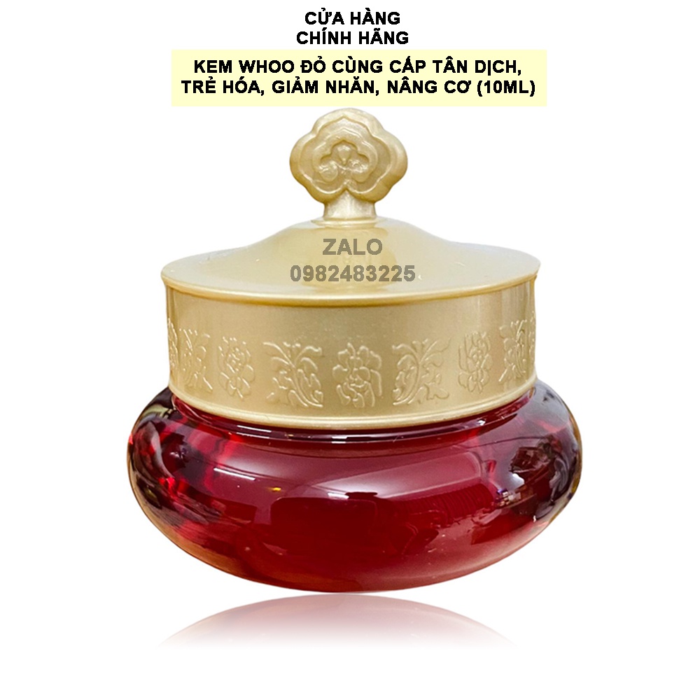 Lọ Kem Whoo đỏ cung cấp tân dịch làm sáng, trẻ hóa, nâng cơ - Whoo Jinyulhyang Intensive Revitalizing Cream 10ml