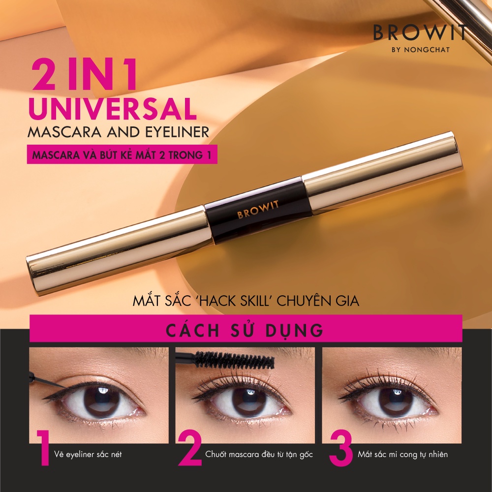 Mascara Và Bút Kẻ Mắt 2 Trong 1 Browit Universal Mascara And Eyeliner