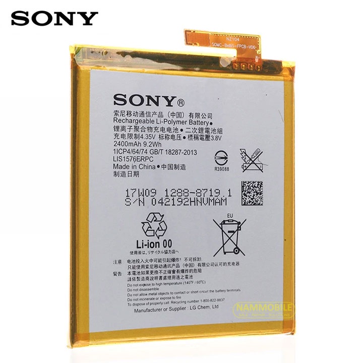 Pin sony Xperia M4, M4 Aqua, E2303 E2333 E2353 E2312 E2306 E2363 LIS1576ERPC 2400mAh zin + Tặng Keo Dán Pin + FreeShip