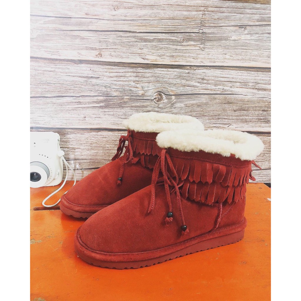 Giày bốt lông hiệu BEARPAW size 39 cực ấm da thật