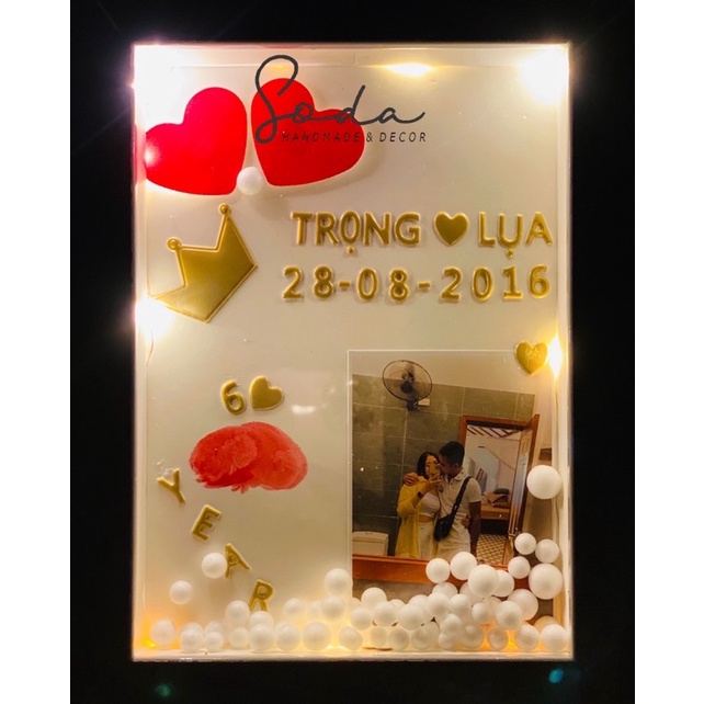 Khung in dấu vân tay tình yêu cho cặp đôi/bạn bè/người thân