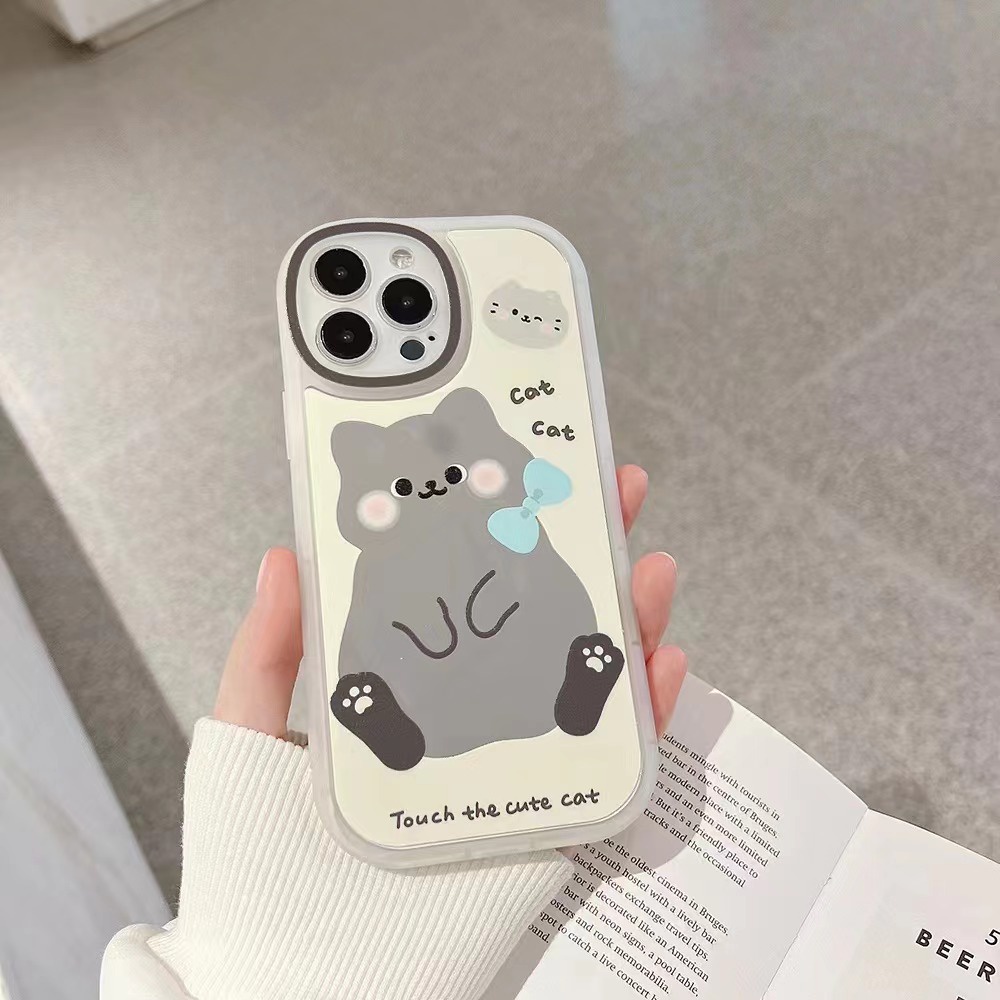 Ốp Điện Thoại TPU Silicone Mặt Gương Hình Mèo Cho Apple iPhone13 iPhone 13Pro max iPhone13 mini iPhone12 / 11 / XR / 8 / 7