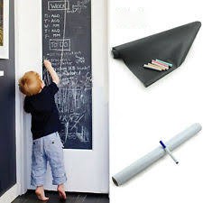 Decal bảng phấn dán tường+1 hộp phấn - Decal bảng trắng dán tường tặng kèm 1 cây bút lông bảng