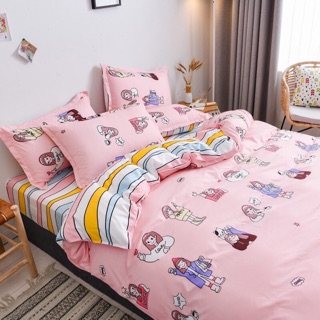 Sét poly cotton nhập khẩu ( búp bê Hồng )