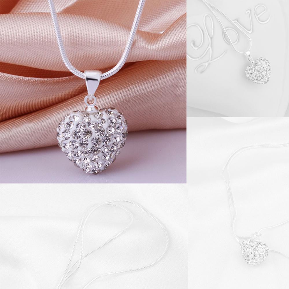 Vòng Cổ Nữ BSUNS|Nhẫn Mạ Bạc Đính Đá Pha Lê