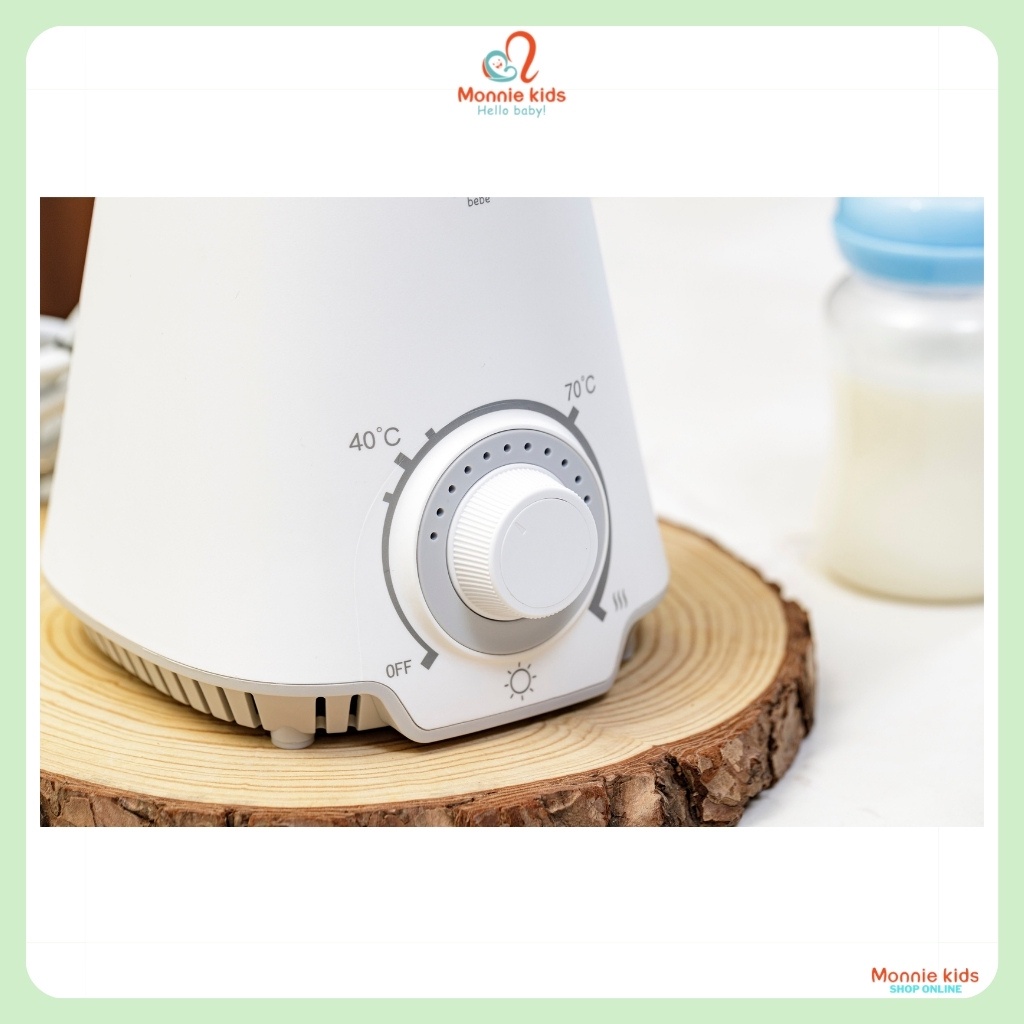 Máy hâm sữa tiệt trùng cho bé Moaz Bebe MB039, máy ủ sữa và thức ăn thông minh - Monnie Kids