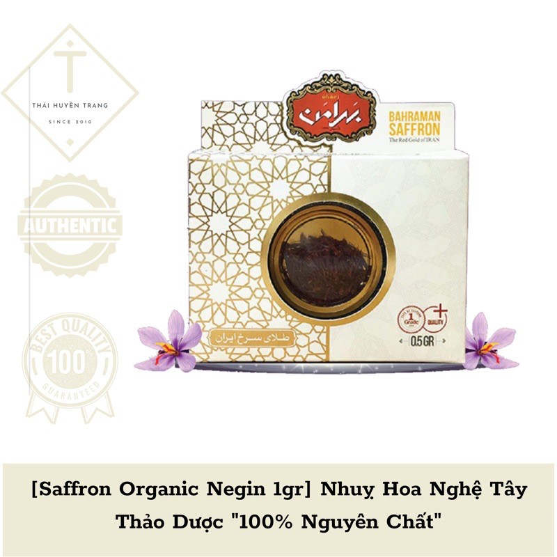 [SAFFRON ORGANIC NEGIN 1GR] THẦN DƯỢC NHUỴ HOA NGHỆ TÂY - THẢO DƯỢC "100% NGUYÊN CHẤT"‎ HÀNG CÔNG TY BAHRAMAN IRAN | BigBuy360 - bigbuy360.vn