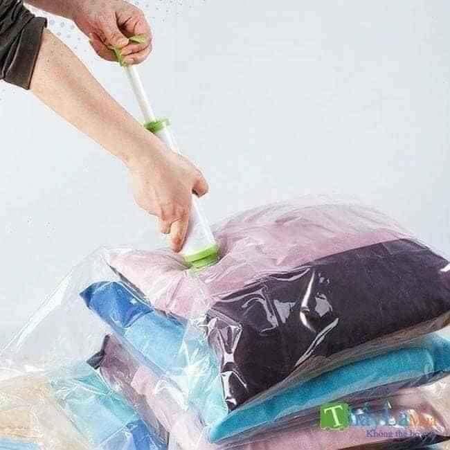SÉT 8 Túi Hút Chân Không Quần Áo Tặng Kèm Bơm Tay