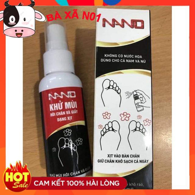 Xịt khử mùi hôi chân NANO ngăn ngừa khuẩn thoáng mát và an toàn cho da