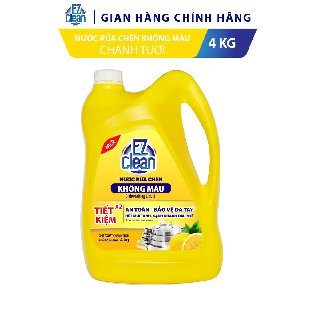 Nước rửa chén EZ CLEAN Hương Chanh 4Kg