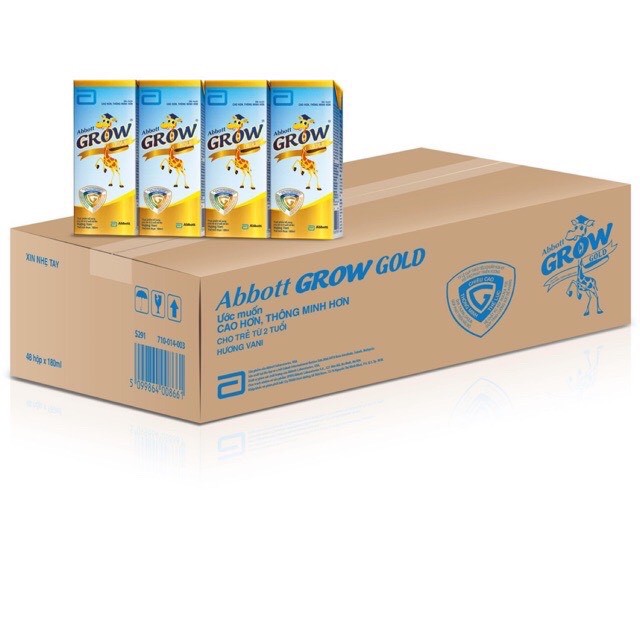 [HSD T5-2021] Combo 6 lốc Sữa nước Abbott Grow Gold (180ml)